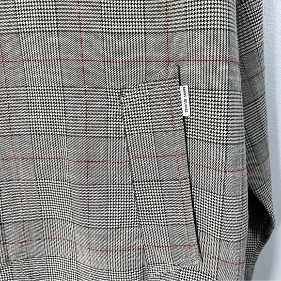 NWT Banks Journal Downtown Check Plaid Trench Coat Jacket Crock S L Gingham - Picture 7 of 13